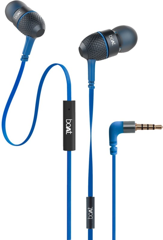 boAt BassHeads 220 Super Extra Bass Wired(Blue, In the Ear)