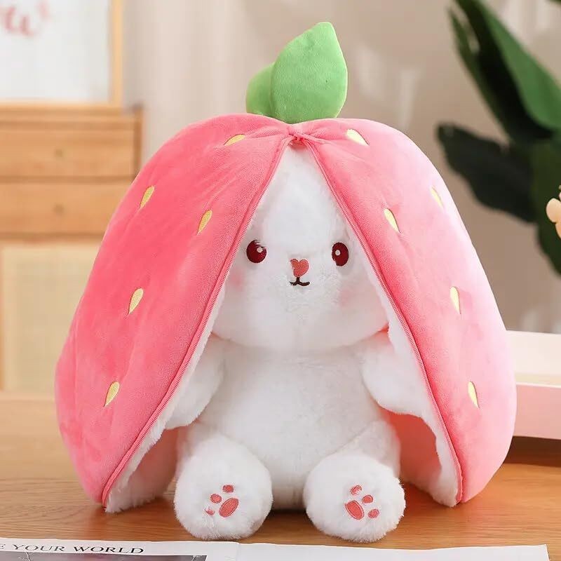 V VANTRA Hot Selling Reversable Cute Plush Big Ears Bunny Premium Quality - 35 mm(Multicolor)