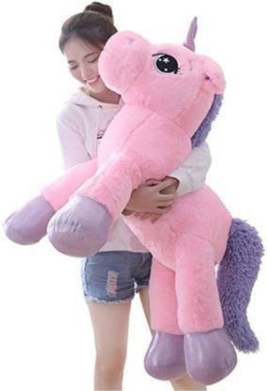 OZEE Medium Size Funny Unicorn Stuffed Animal Plush Toy - 100 cm(Pink, Blue)