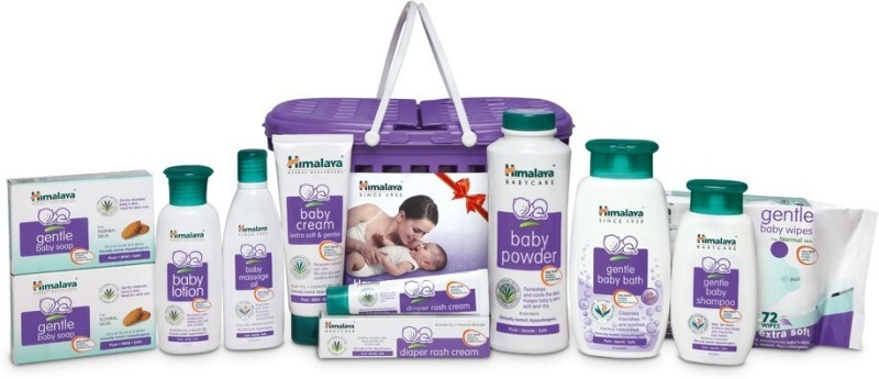 HIMALAYA HAPPY BABY GIFT BASKET (9 IN 1)(White)